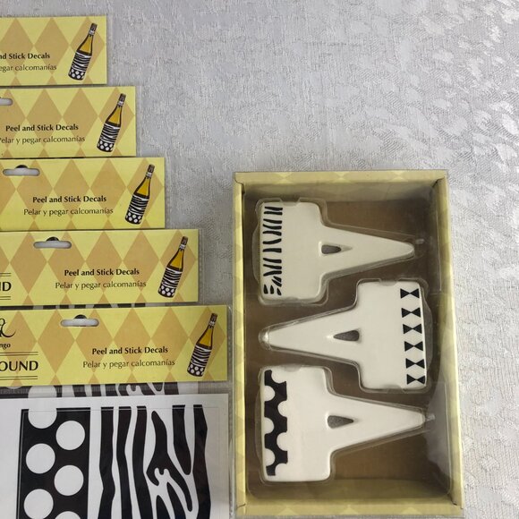 Mango Moon Ceramic Writeable Cheese Markers Set of 6 & Mango Moon Decals 5 pkgs - Picture 2 of 16